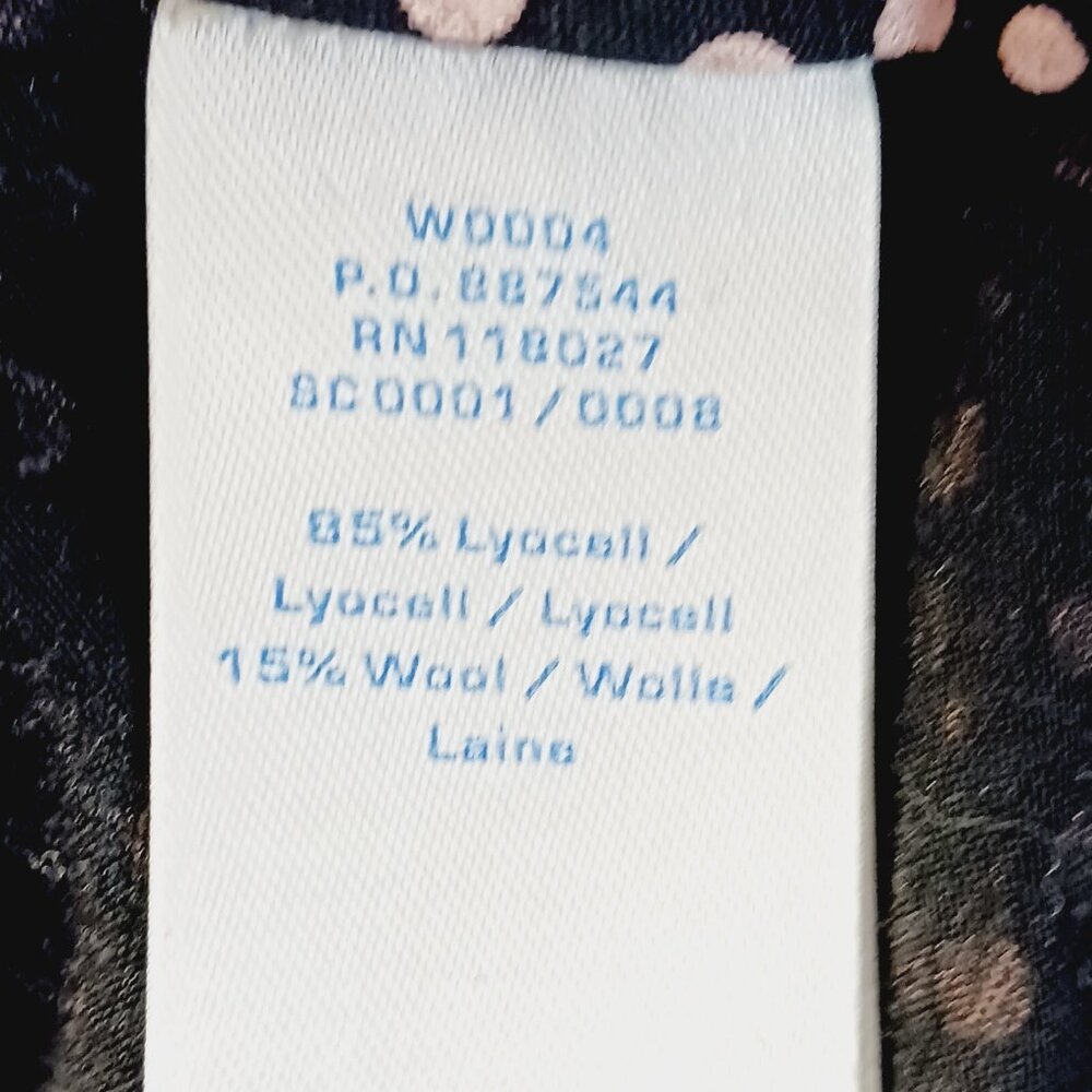 Boden,  Women's Top, Size 8, Black with Soft Pink Dots,  Lyocell and Wool Blend - Picture 15 of 16